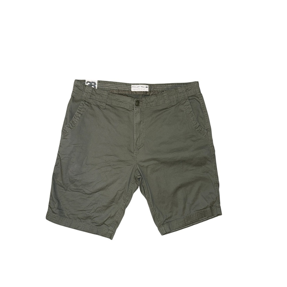 Projek Raw Chino Shorts Mens 38 Olive Green Gray Cotton Spandex Casual 142801